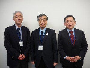 ▲左から講師の原田先生、講師の谷口先生、園田会長